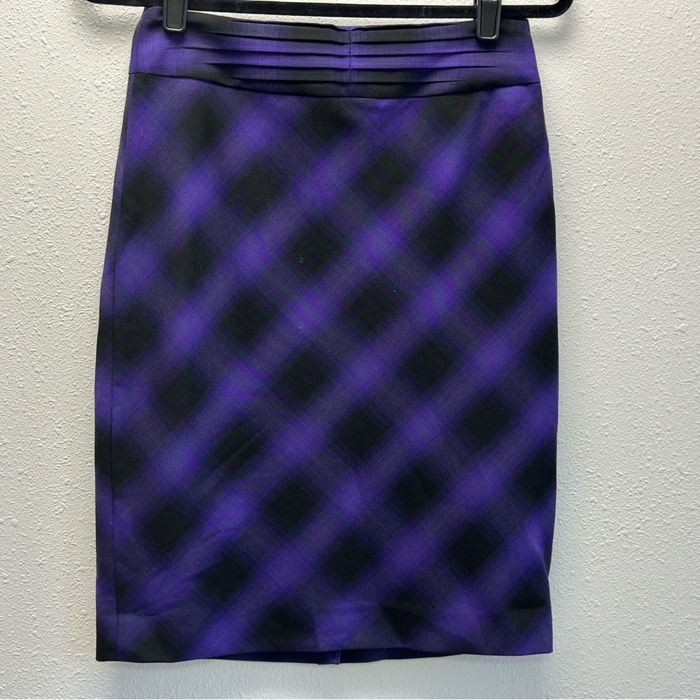 The Limited Black and Purple Pencil Skirt